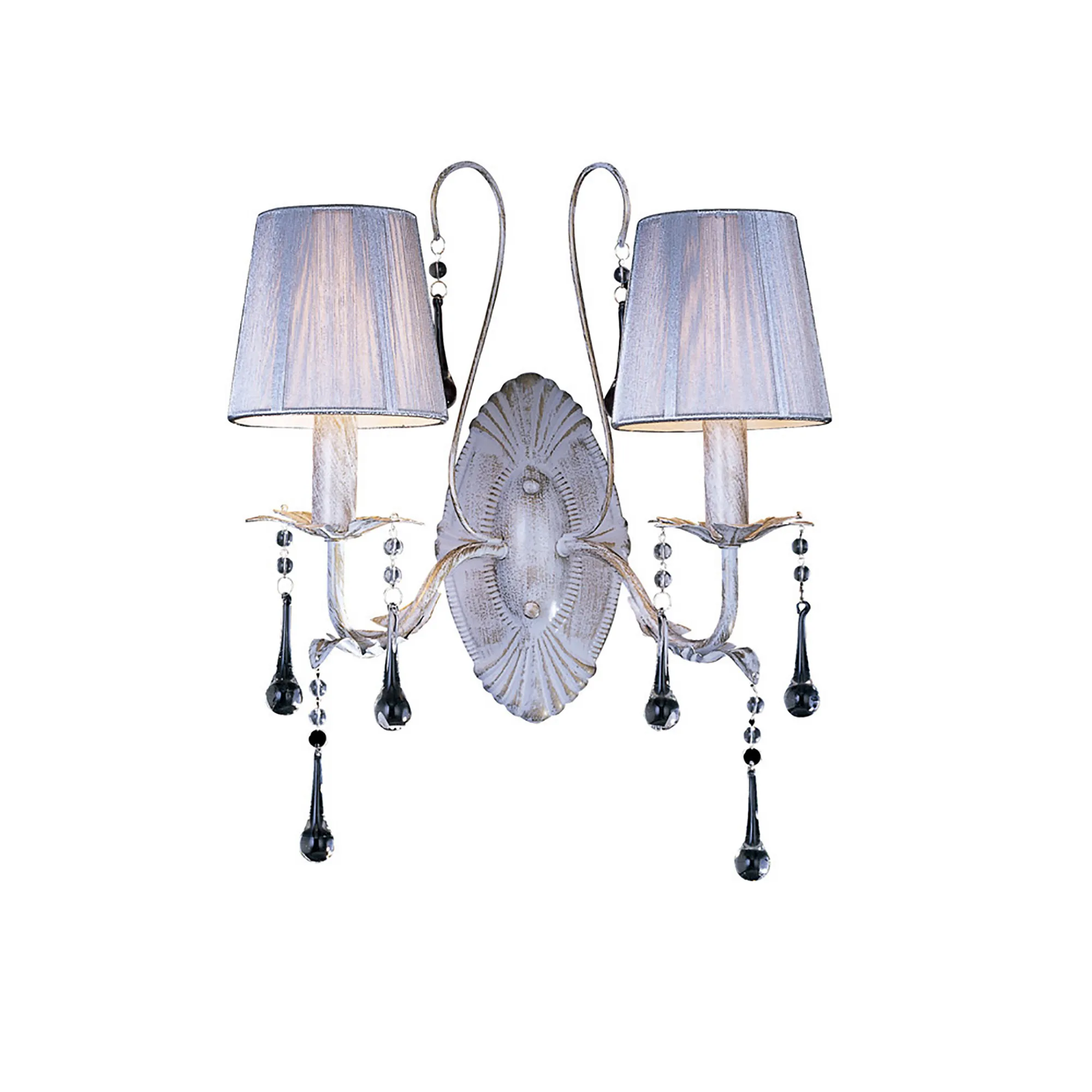 Flur Crystal Wall Lights Diyas Shaded Wall Lights